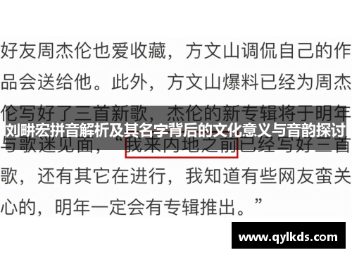 刘畊宏拼音解析及其名字背后的文化意义与音韵探讨